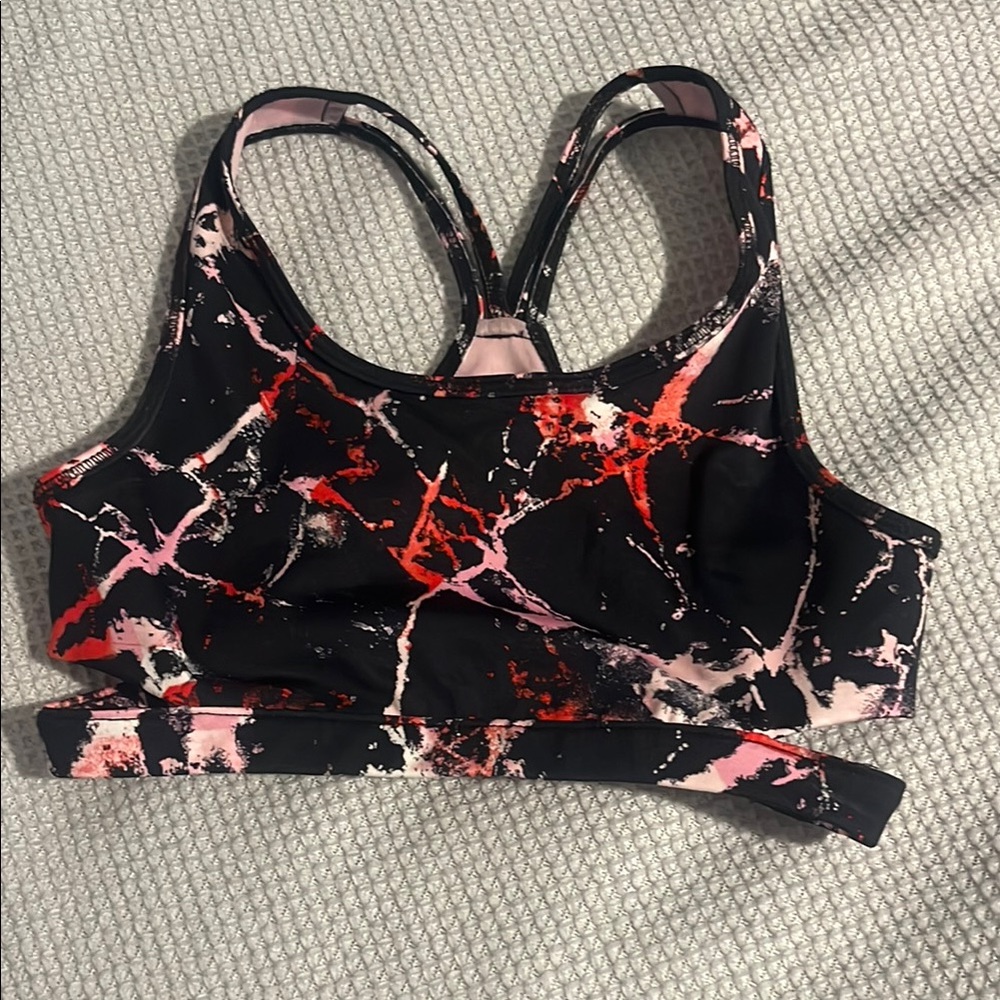 Stylish Kids Black and Pink Sports Bra